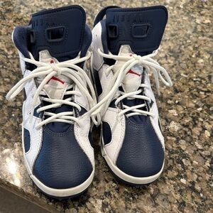 Kids Navy and White Sneakers